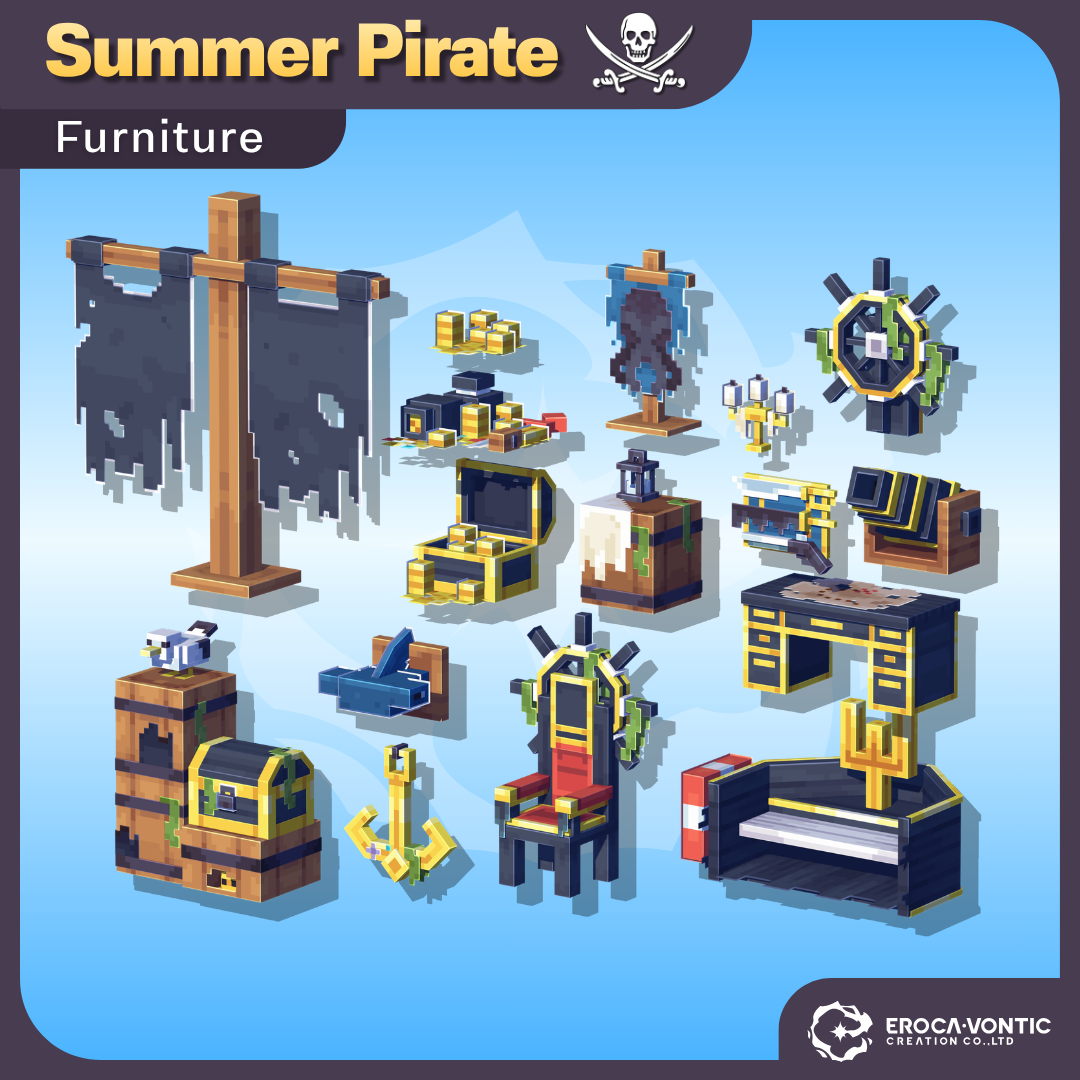 Summer Pirate Furniture (Dyeable)